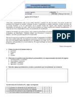 Evaluación Diagnostica Lengua Castellana 7