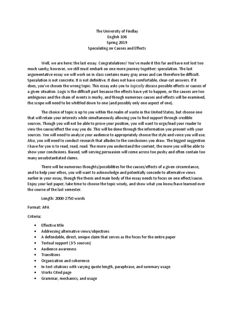 Speculating On Causes and Effects PDF Essays Causality