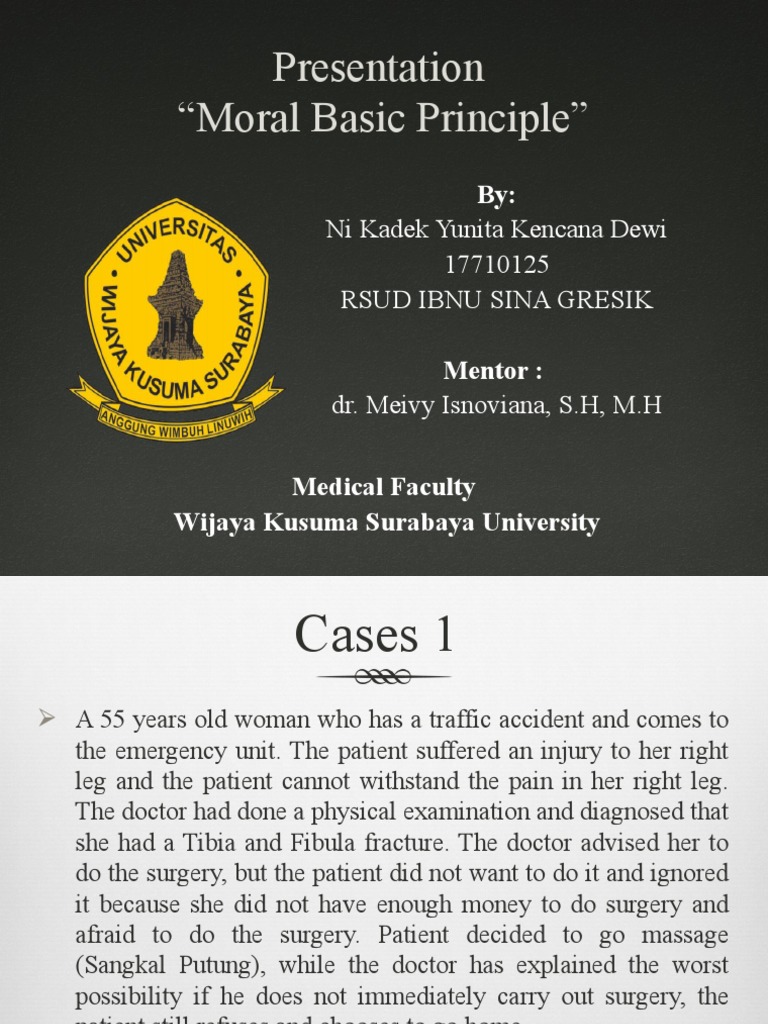 Moral Basic Principle | PDF | Patient | Autonomy