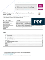 Fabrication, Properties, and Applications of Open Cell Aluminum Foams