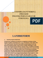 Politik Pertanahan, Reytindra Danuwirsya