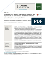 El Laboratorio en Química Orgánica-Una Propuesta para La Promoción de Competencias Científico-Tecnológicas