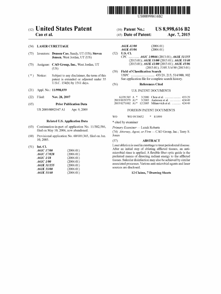 Laser Curettage PDF Periodontology Laser