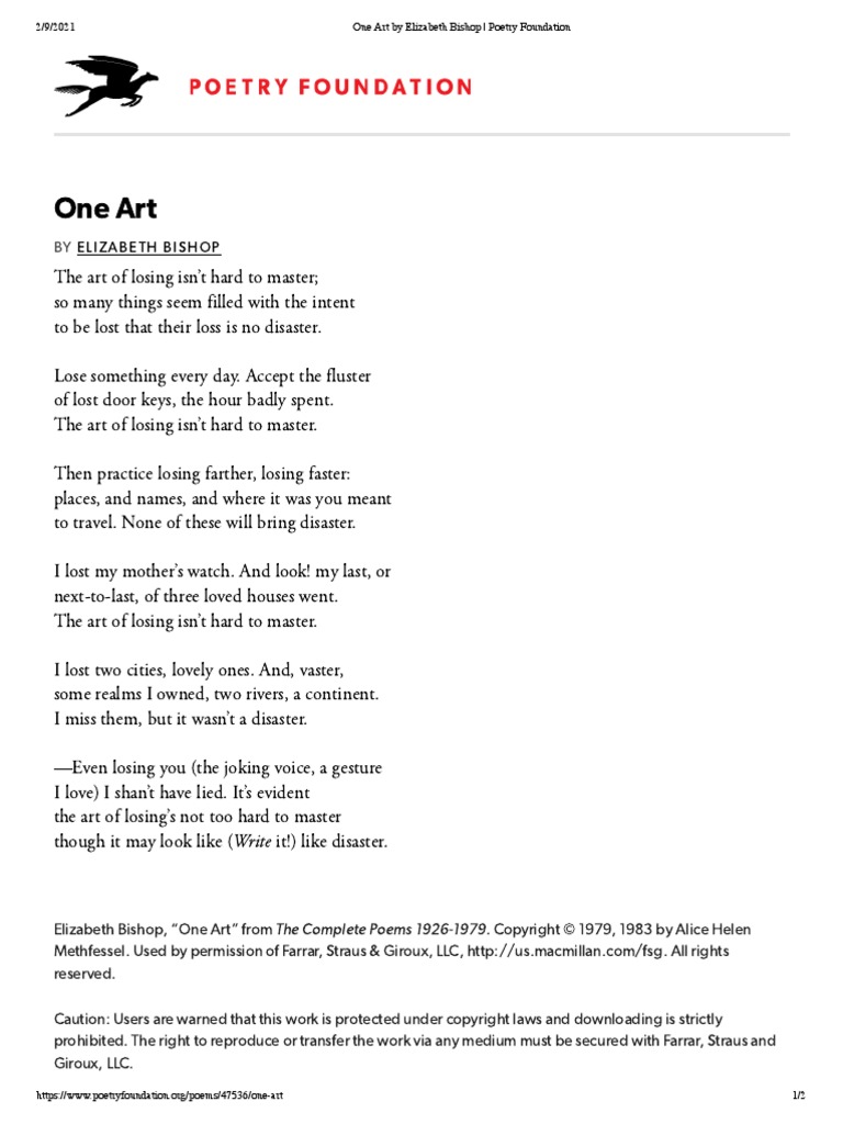 one-art-by-elizabeth-bishop-poetry-foundation-pdf
