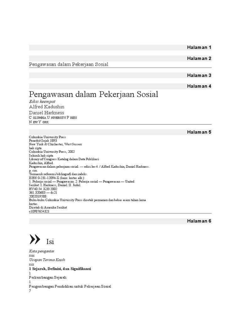 Terjemahan Pengawasan Dalam Pekerjaan Sosial Alfred Kadushin Pdf