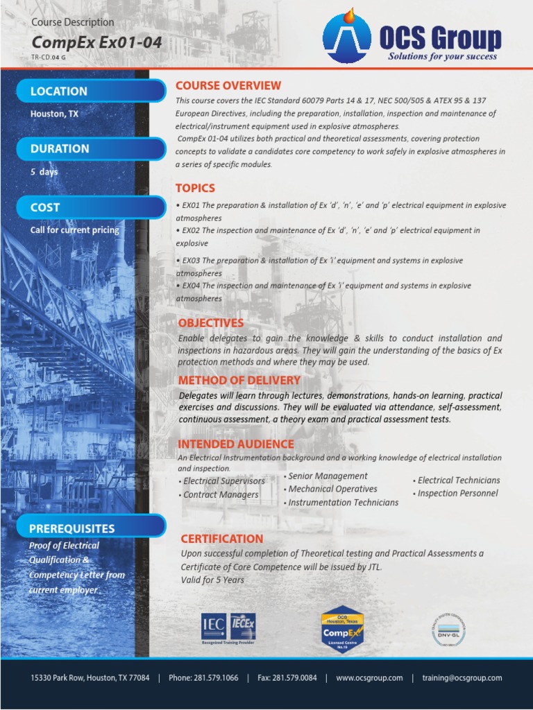 CompEx 01-04 Course Overview and Costs | PDF | Educational Assessment ...