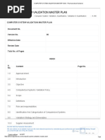 COMPUTER SYSTEM VALIDATION MASTER PLAN - Pharmaceutical Guidance - Recognized