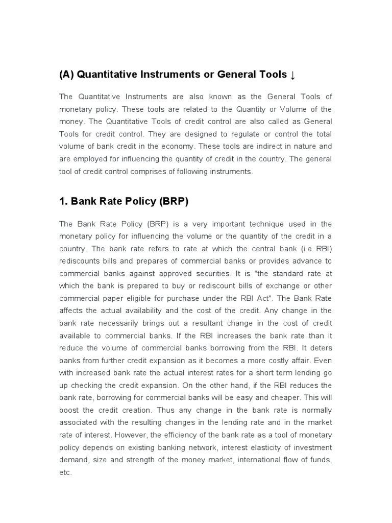(A) Quantitative Instruments or General Tools | Download Free PDF ...