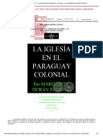 Portal Guaraní - La Iglesía en El Paraguay Colonial - Por Margarita Durán Estragó