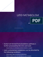 Lipid Metabolism: Stoker Chapter 25 Lippincott Chapter 16