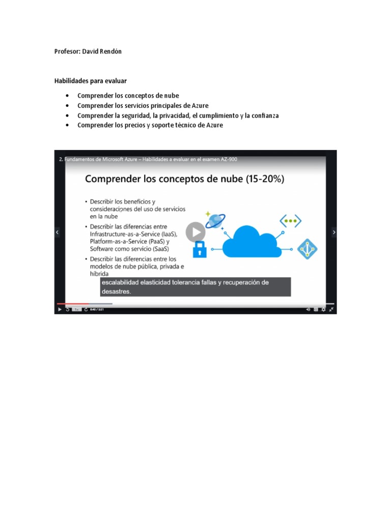 AZ900 | PDF | Microsoft Azure | Computación en la nube