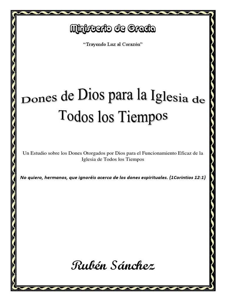 Dones de Dios para La Iglesia de Todos Los Tiempos A4 | PDF ...