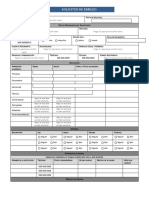 Formulario de Solicitud de Empleo en Recursos Humanos