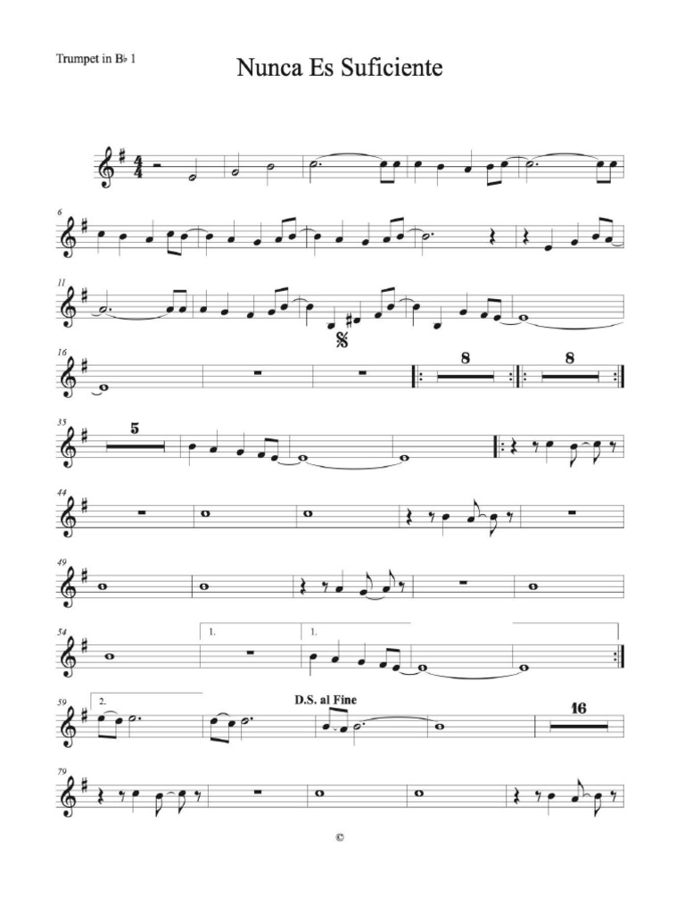 Nunca Es Suficiente Trompetas PDF