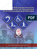 6 Política de Educación Superior Inclusiva de La Universidad de El Salvador