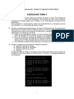 Programación Ingeniería Informática Ejercicios Tema 4