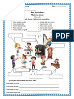 Muzica Si Miscare - Test de Evaluare