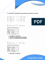 Actividad de Equilibrio Quimico