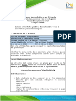 Guia de Actividades y Rúbrica de Evaluación Fase 1 - Ecosistemas y Relaciones Ecológicas