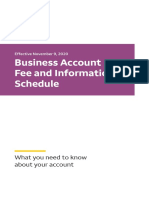 Business Account Fee and Information Schedule: What You Need To Know About Your Account