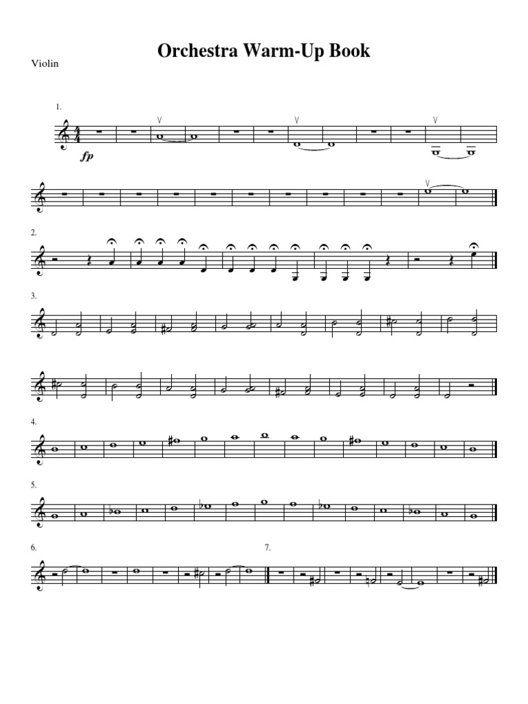 Orchestra WarmUp Book Violin PDF Orchestras Classical Music