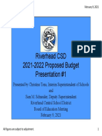 Riverhead Central School District 2021-2022 Budget Presentation No. 1