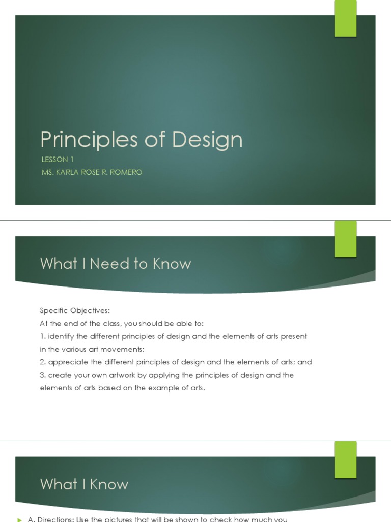 Applying Principles of Design in Art | PDF | Composition (Visual Arts ...