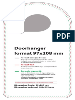 Layout Doorhanger Format 97x208 MM
