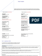 Project Template: Instructions To Applicant