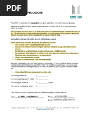 Rental Application 