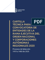 Cartilla 036 Entidades de La Rama Ejecutiva Del Orden Nacional y Corporaciones Autónomas Regionales 2020