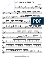 Fugue BWV 578 Gmin (Orig) Score and Parts