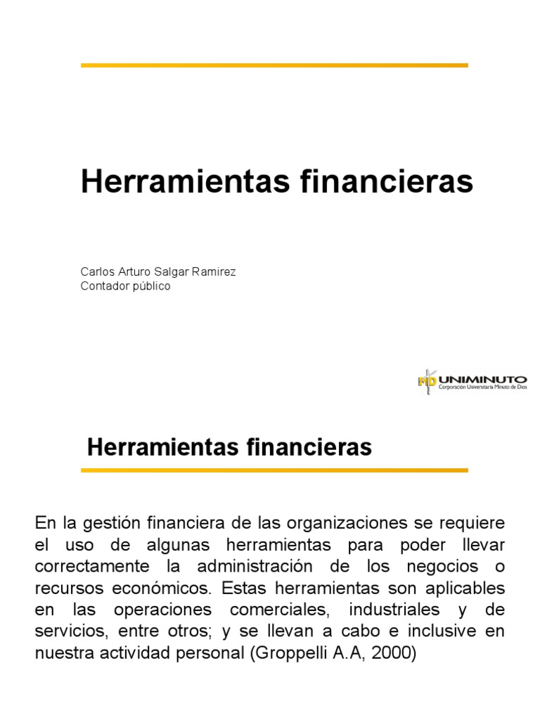 Herramientas Financieras en la Gestión Empresarial | PDF | Economias ...