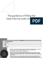 The Guidance of Filling The Halal Internal Audit