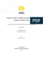 Mnajeman Konflik Konflik Keagamaan Di Karubaga Kabupaten Tolikara Papua