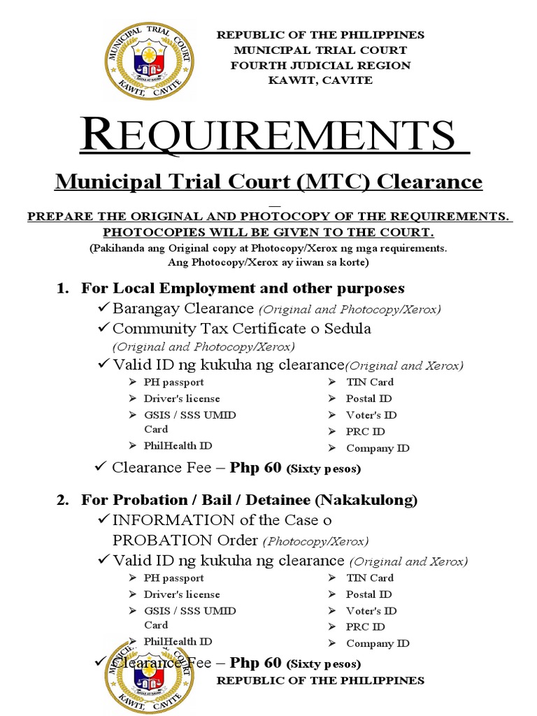 Notice - MTC Clearance | PDF | Government And Personhood | Government