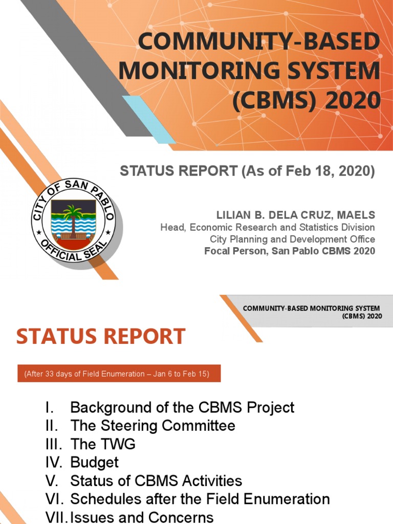 San Pablo CBMS 2020 Status Report | PDF | Policy | Science