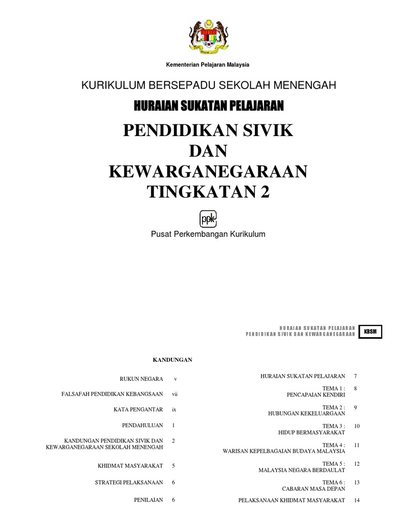 Sivik Tingkatan 2 Pdf