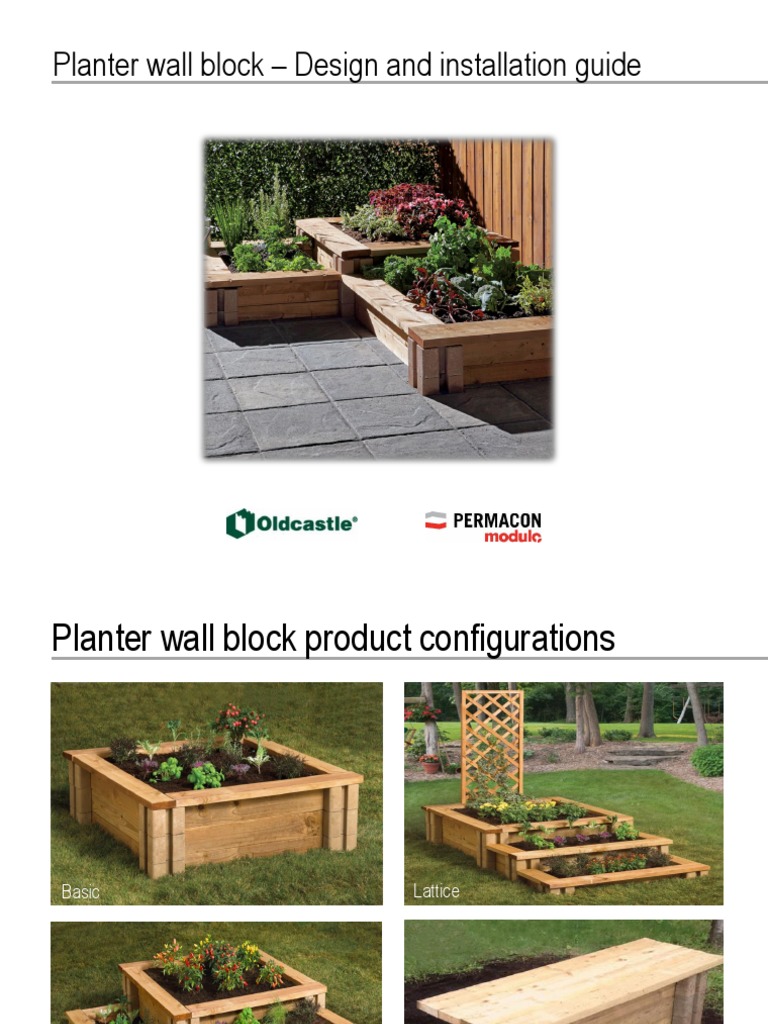 Design and Installation GuidePlanter Wall Block PDF Lumber Civil Engineering
