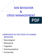 Human Behavior & Crisis Management