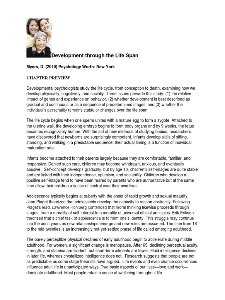 Life Span Development Overview | PDF | Developmental Psychology ...