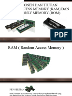 Komponen Dan Tujuan Random Access Memory (Ram) Dan Read Only Memory (Rom)