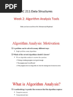 GC 211:data Structures: Week 2: Algorithm Analysis Tools