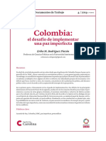 Colombia. El desafio de implementar una paz imperfecta