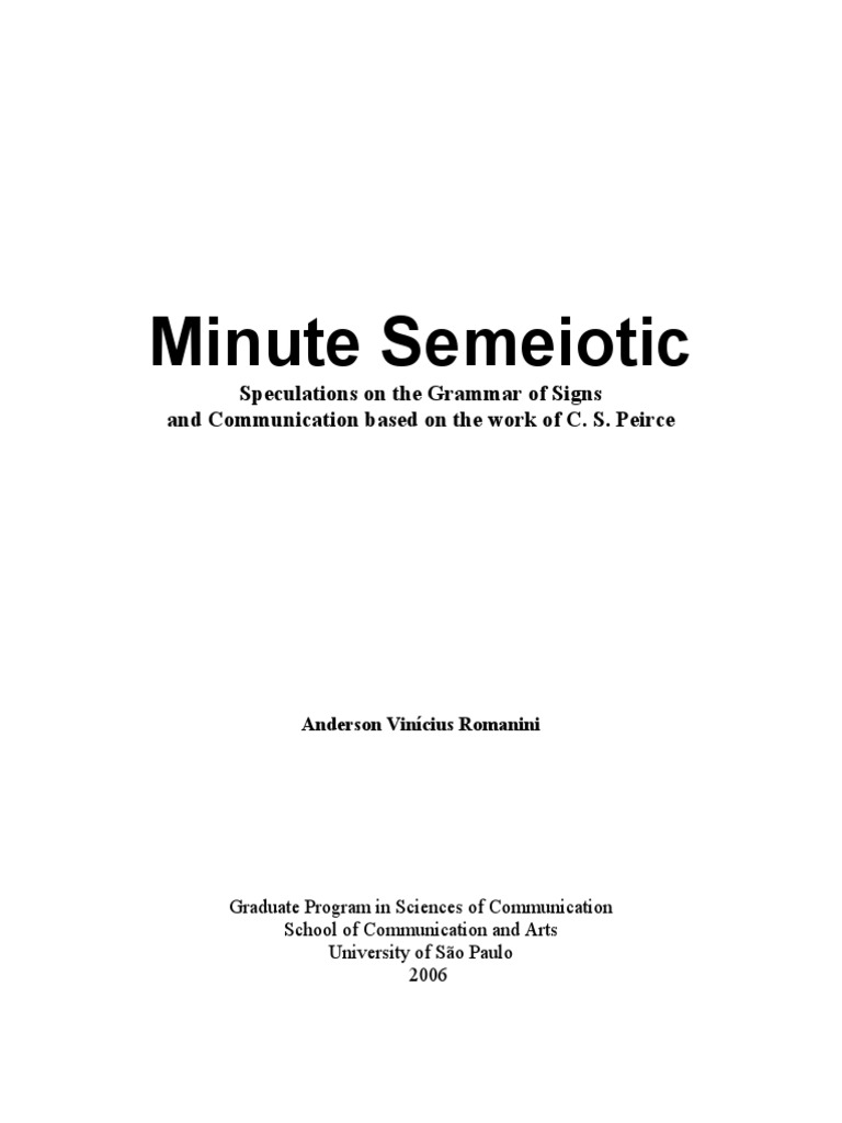 Vinicius Thesis | PDF | Charles Sanders Peirce | Semiotics