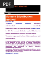 Moment Distribution Method: Prof - Kodali Srinivas