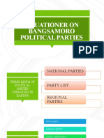Situationer On Bangsamoro Political Parties