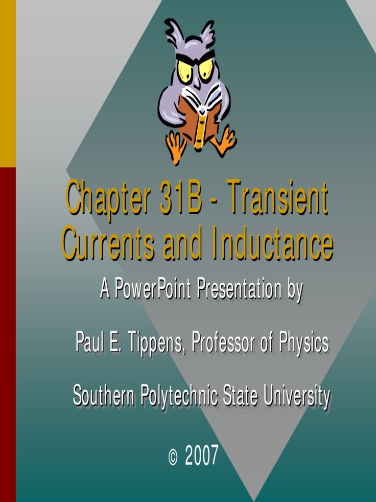 Chapter 31b Transient Currents And Inductance Pdf Inductor