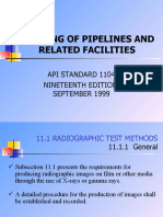 Welding of Pipelines and Related Facilities: Api Standard 1104 Nineteenth Edition, September 1999