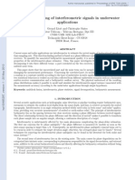 Statistical Modeling of Interferometric Signals in Underwater Applications